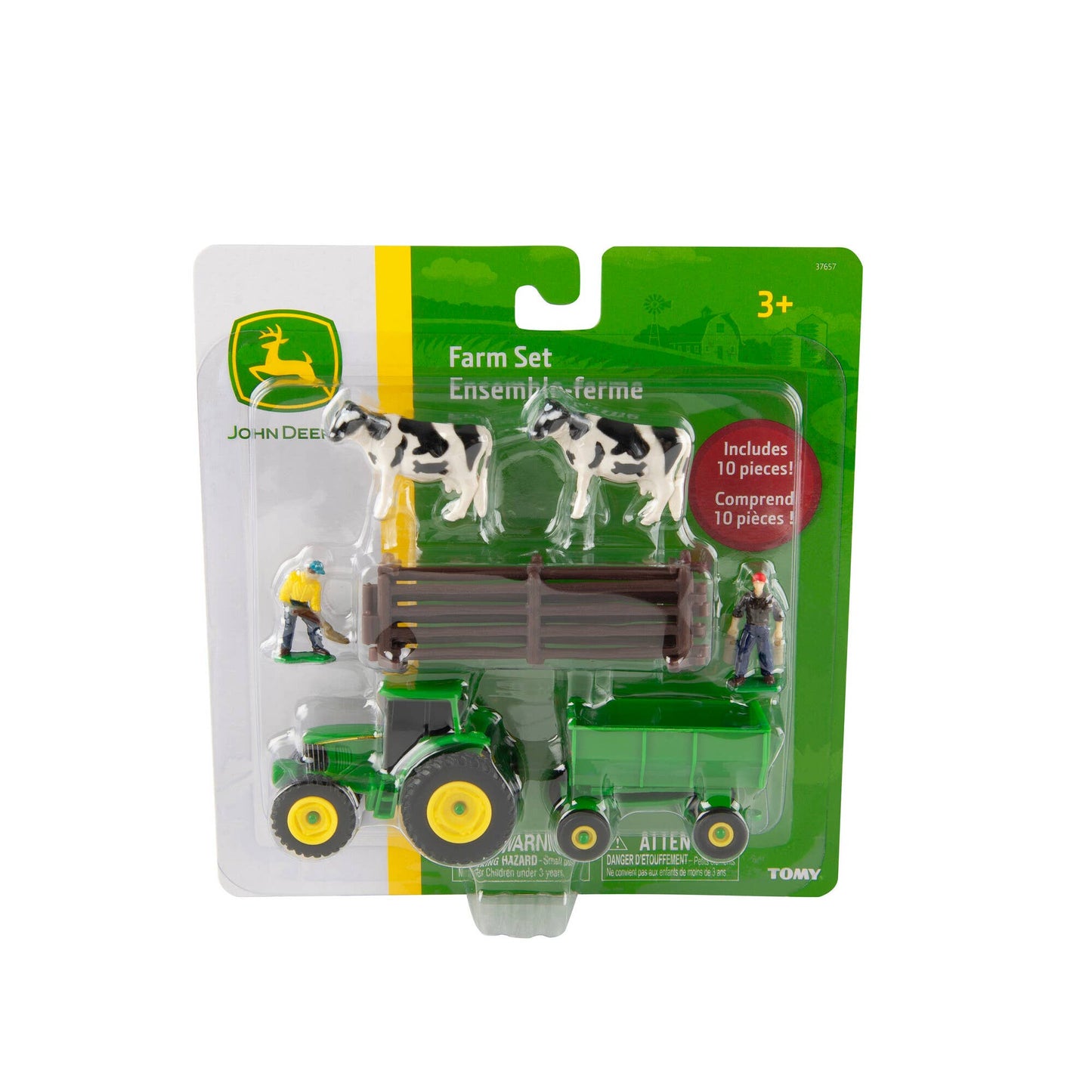 TOMY John Deere 10 Piece Carded Set Assorted