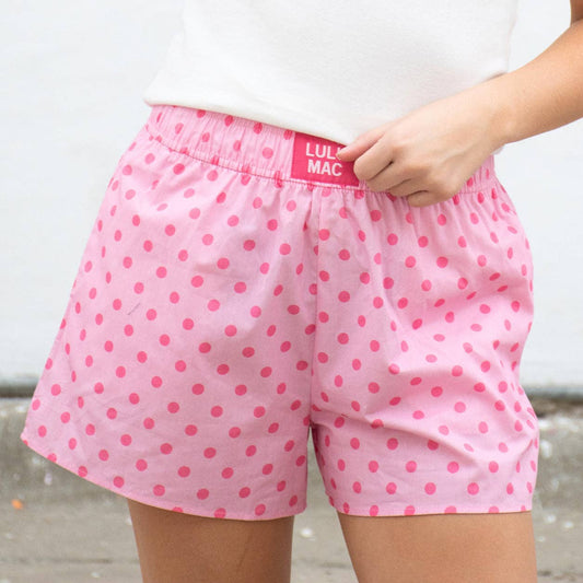 LIGHT PINK/PINK POLKA DOT SHORTS