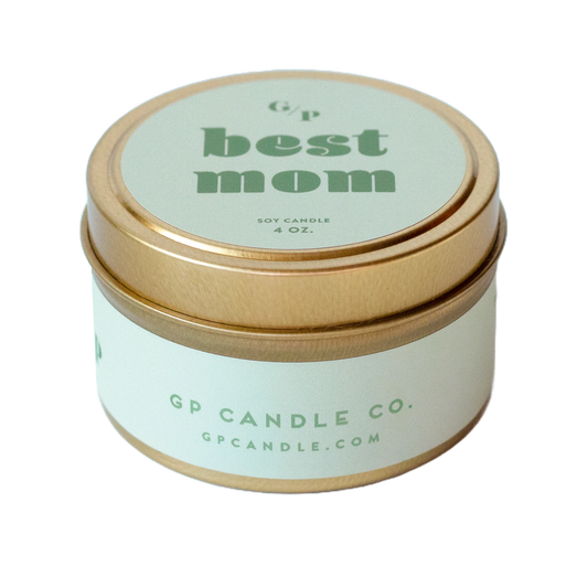 BEST MOM 4OZ CANDLE TIN