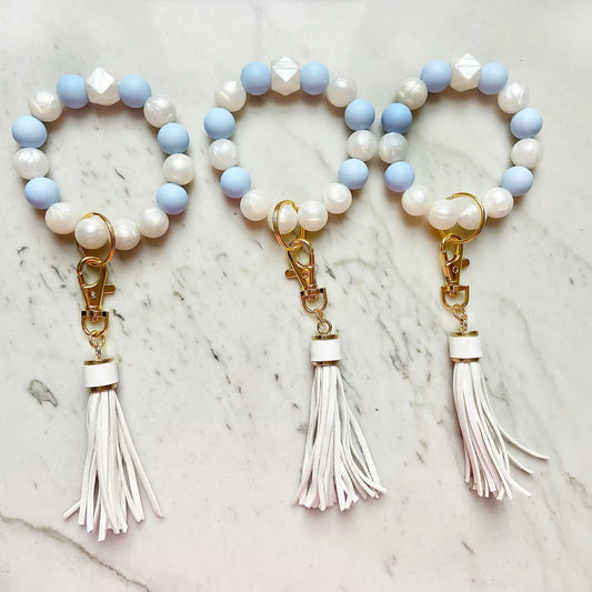 Baby Blue Bliss Wristband Keychain