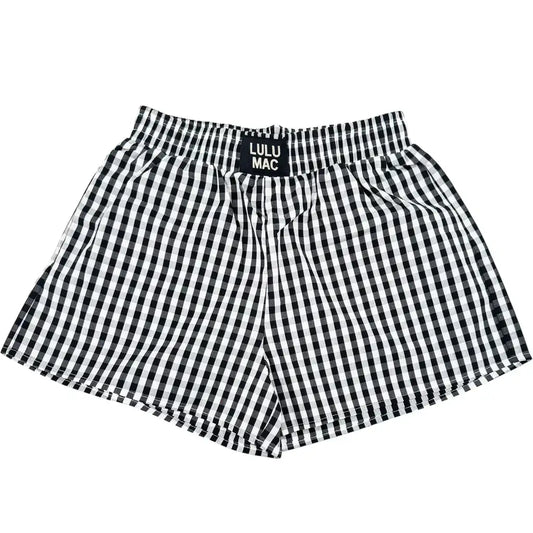 GINGHAM BOXER SHORT - BLACK