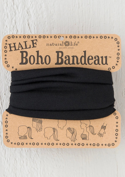 HALF BANDEAU-SOLID BLACK