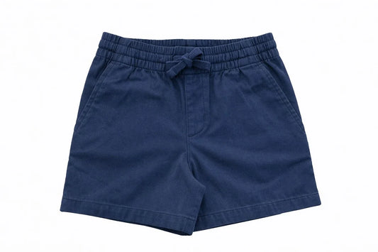 BOYS NAVY COTTON SHORTS