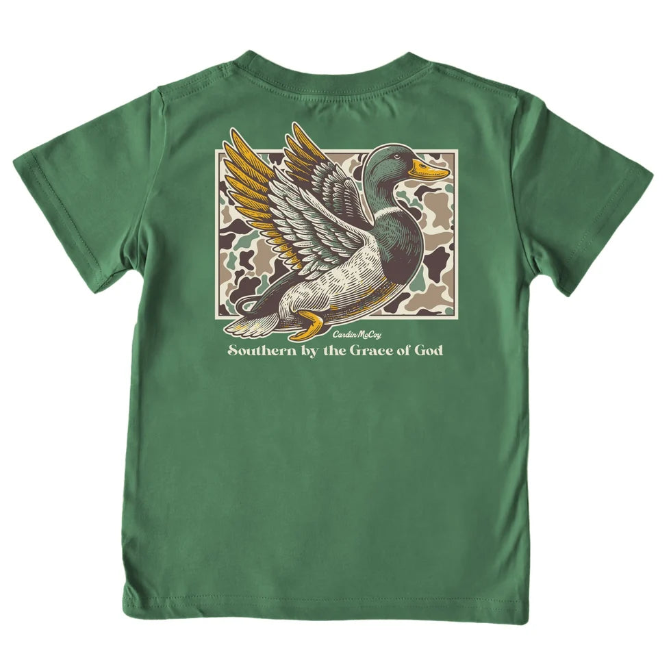 KIDS' SOUTHERN BY THE GRACE TEE - DARK OLIVE