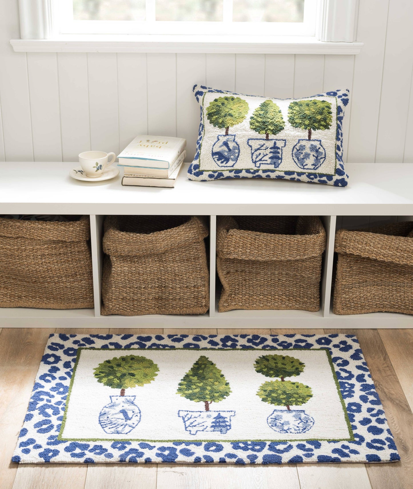 Leopard Print Topiary Hook Rug