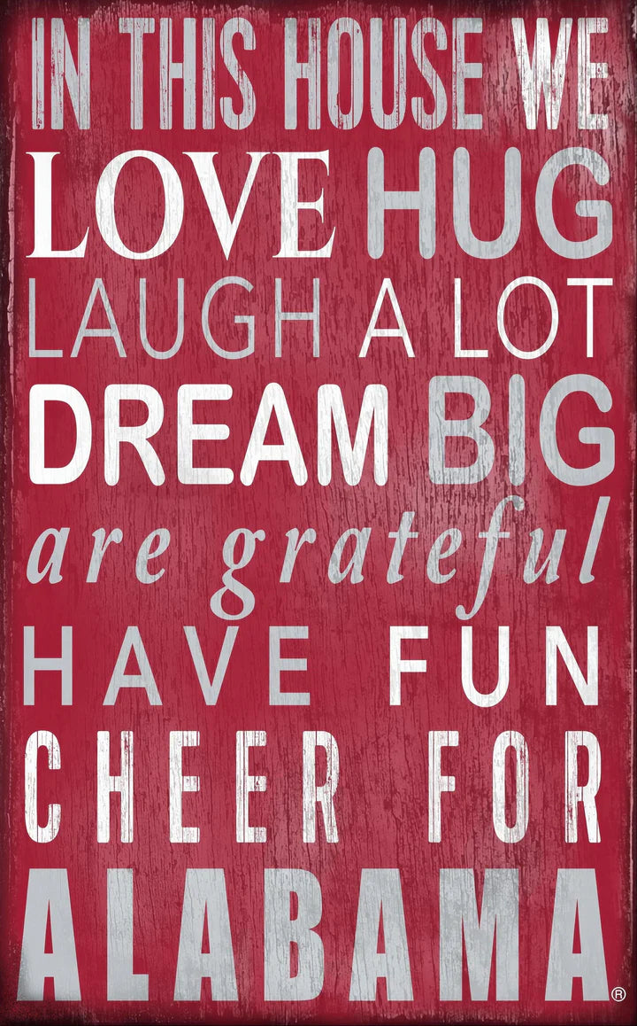 IN THIS HOUSE SIGN-ALA : 11X19