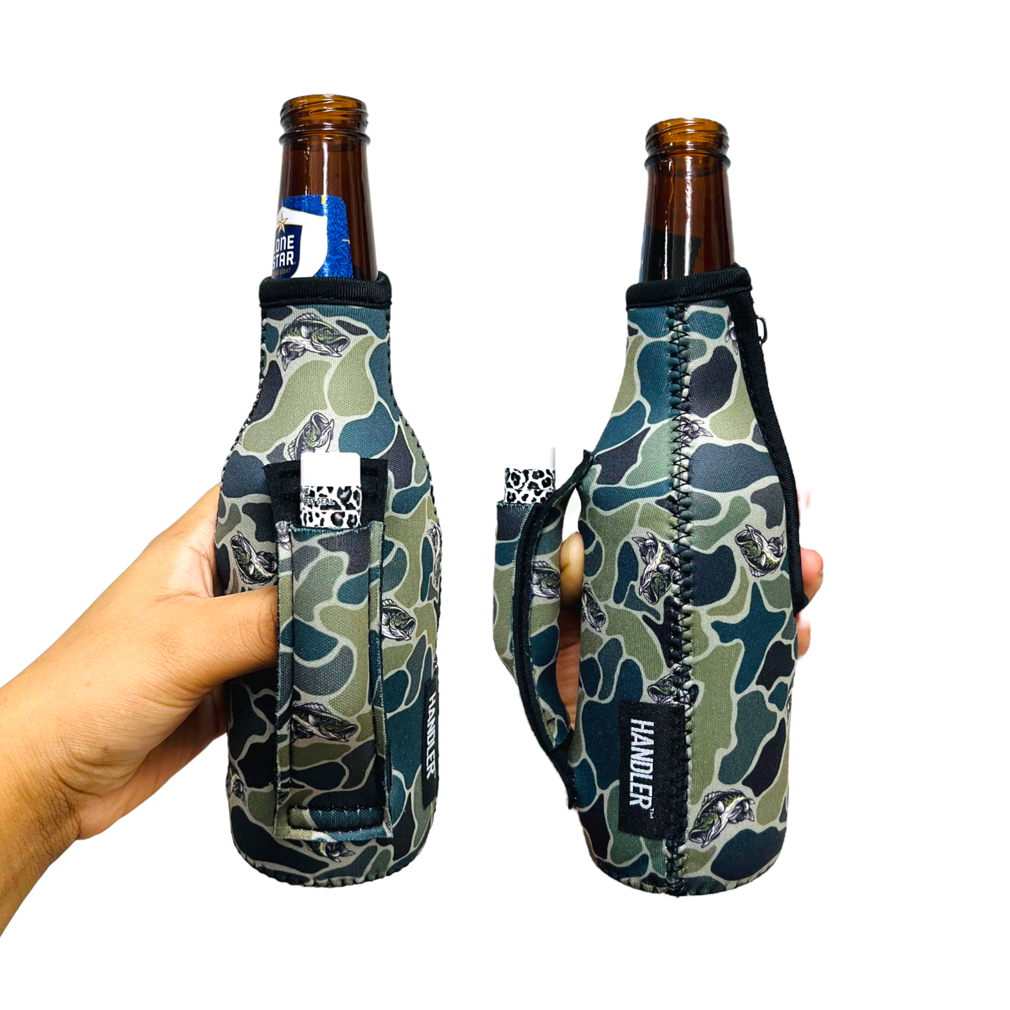 Fish Camo 12oz Bottleneck Handler™