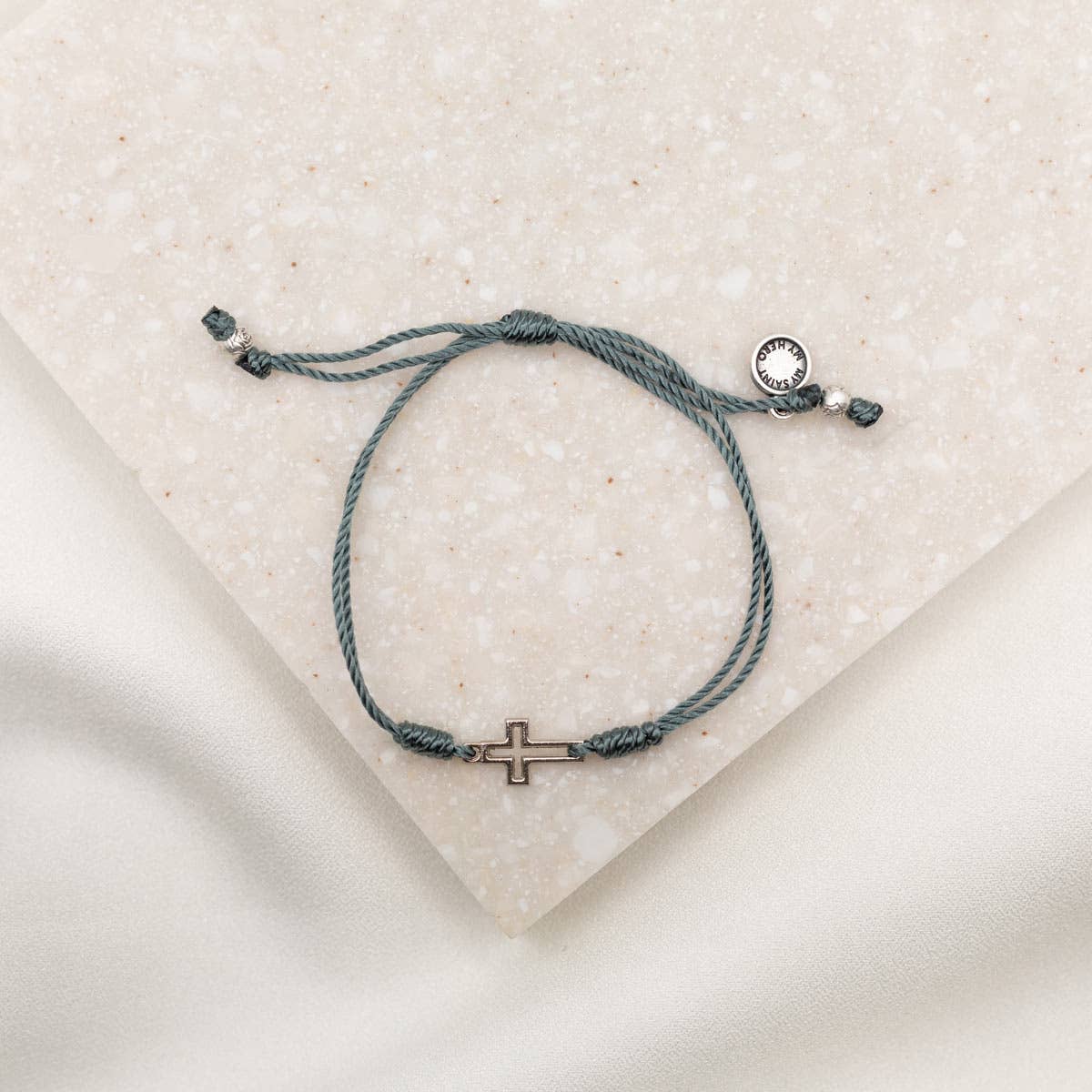 Filled By Faith Bracelet - Denim Blue / Gold