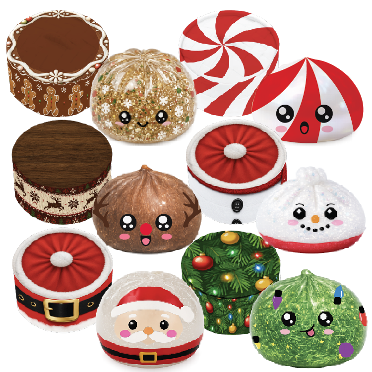Fun Doh Christmas Dumpling Squishy Toy Holiday