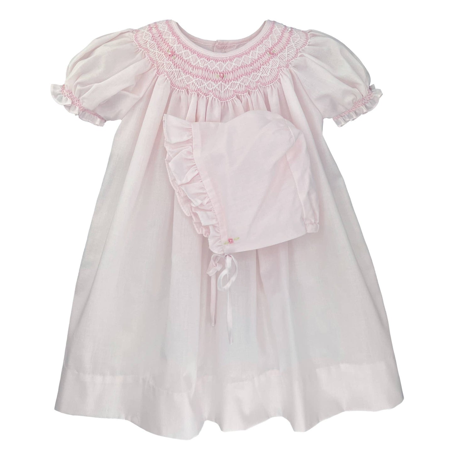 Bishop Smocked Daygown with Pearls