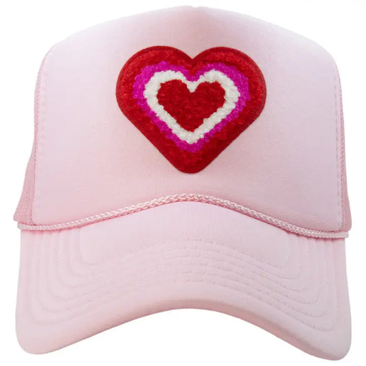 Heart Stack Chenille Patch Foam Trucker Hat