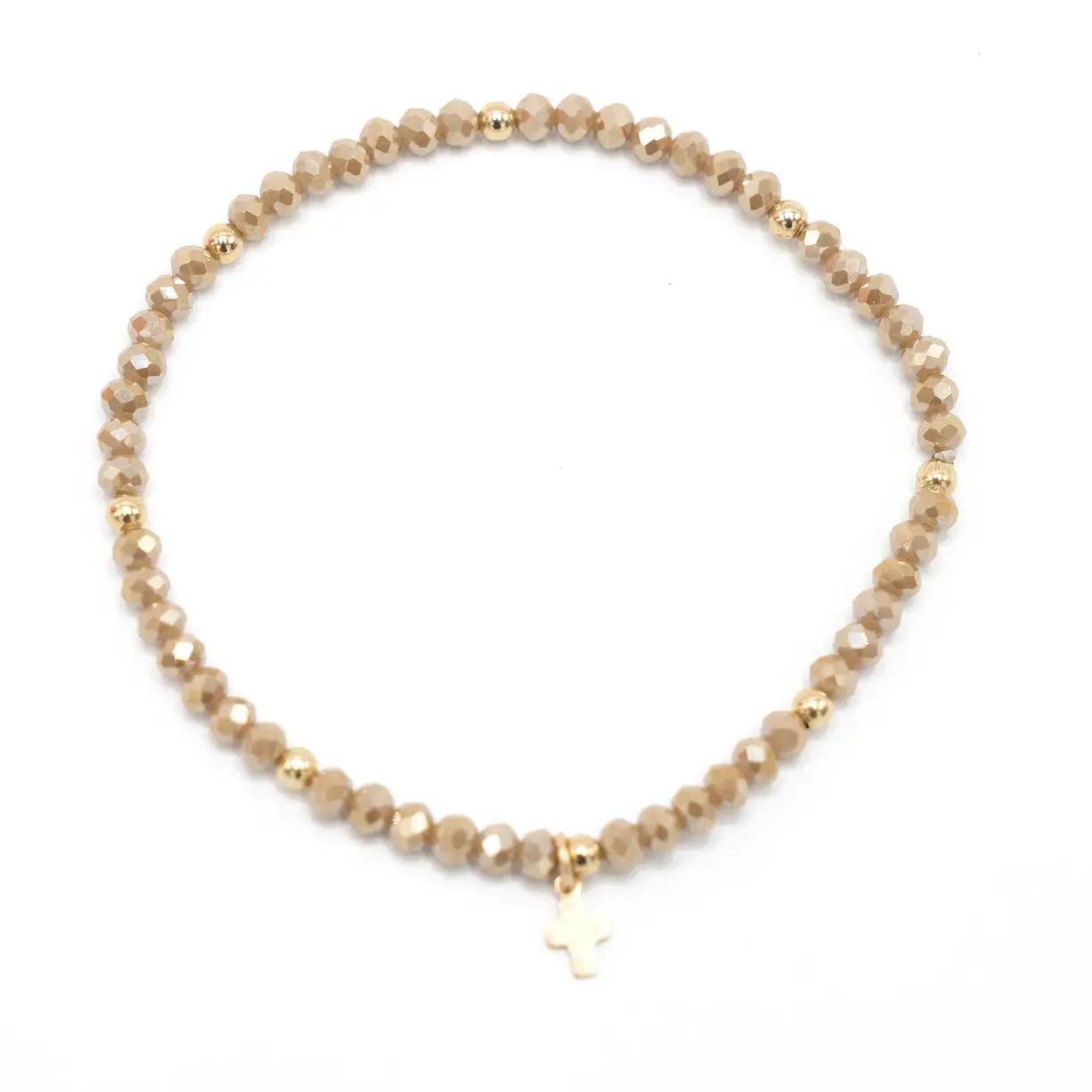 LUXE CROSS BRACELET - CHAMPAGNE