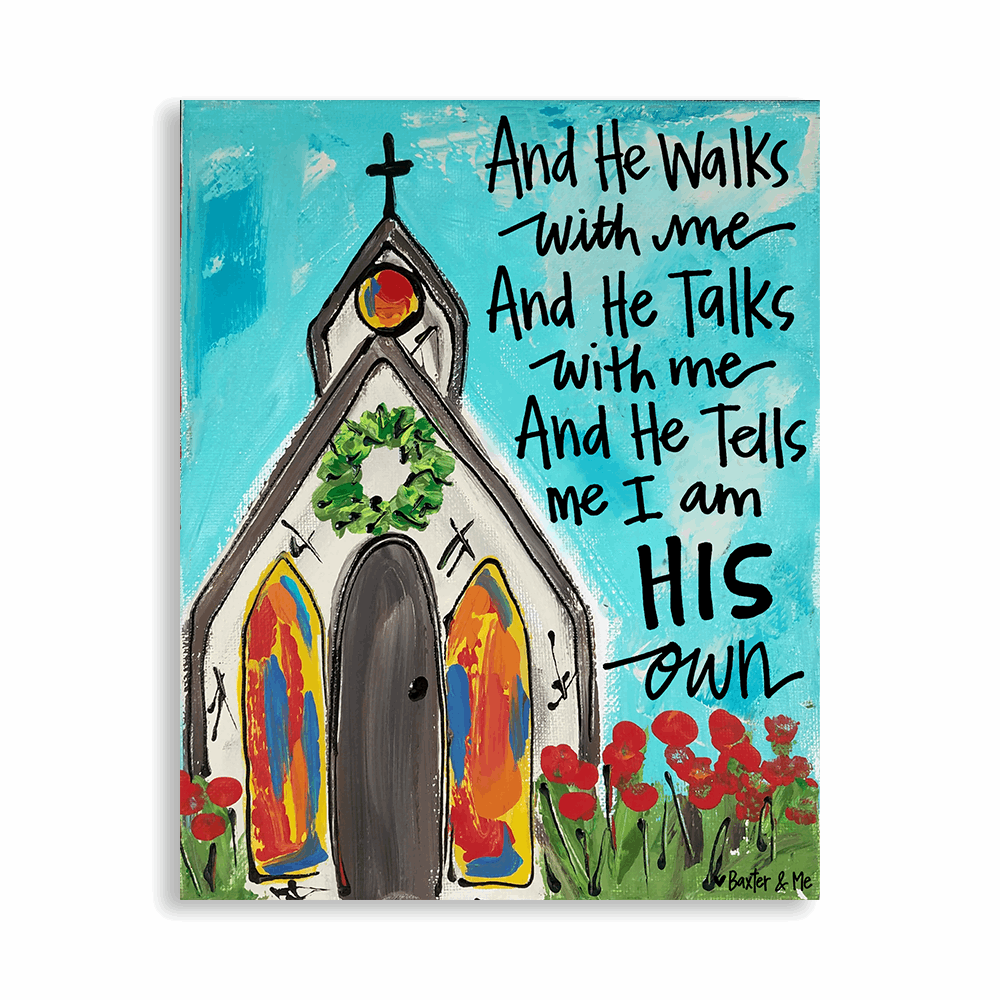 He Walks With Me - Wrapped Canvas; 8" x 10"