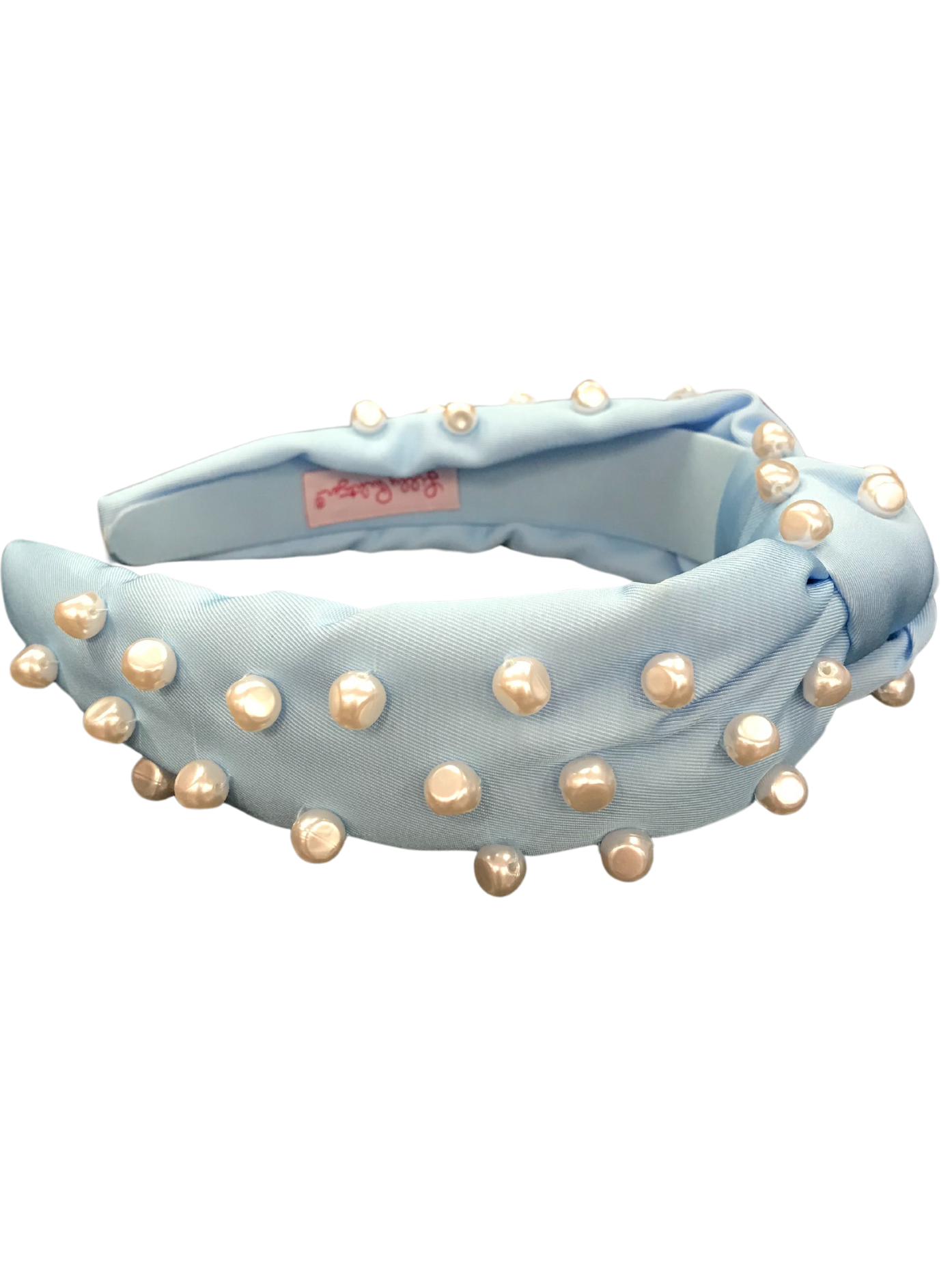 EMBELLISHED SLIM KNOT HEADBAND-HYDRA BLUE