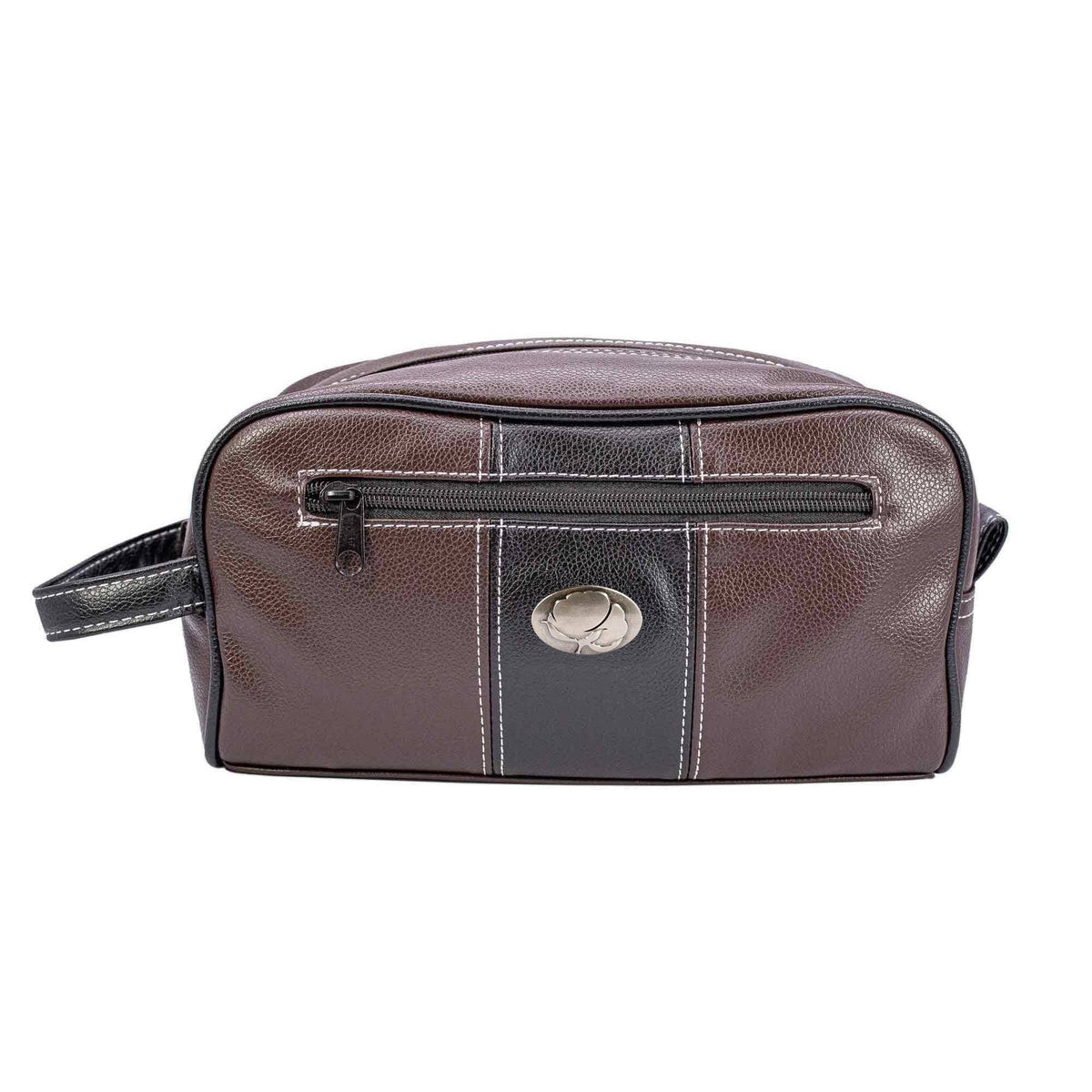 Cotton Boll Men’s Brown Pebble Toiletry Bag