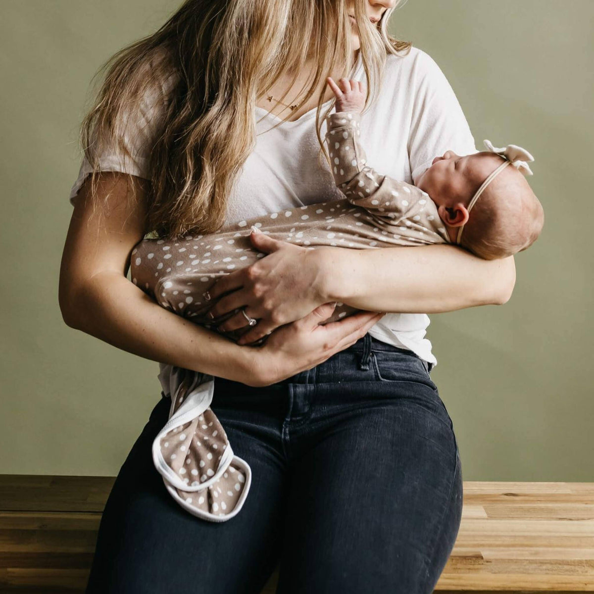 Newborn Knotted Gown - Fawn