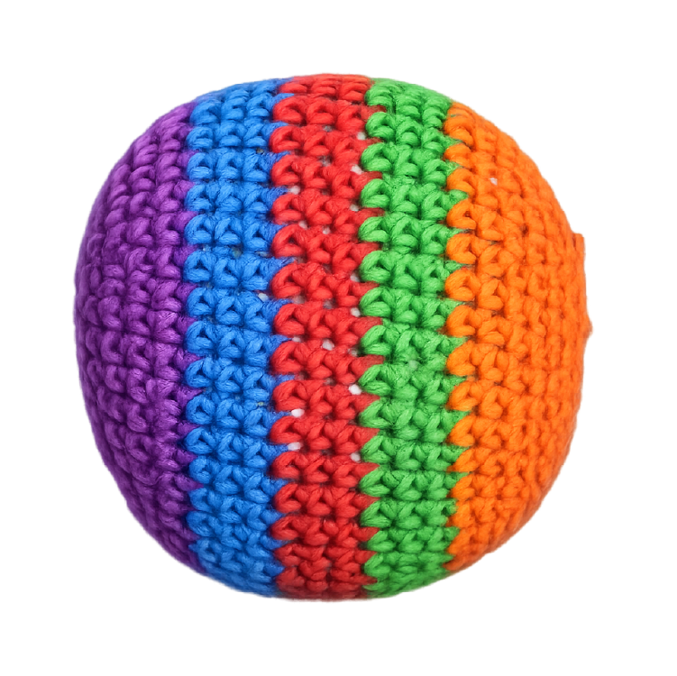 Extreme Retro Hand-Knitted Kick Pouch Footbag
