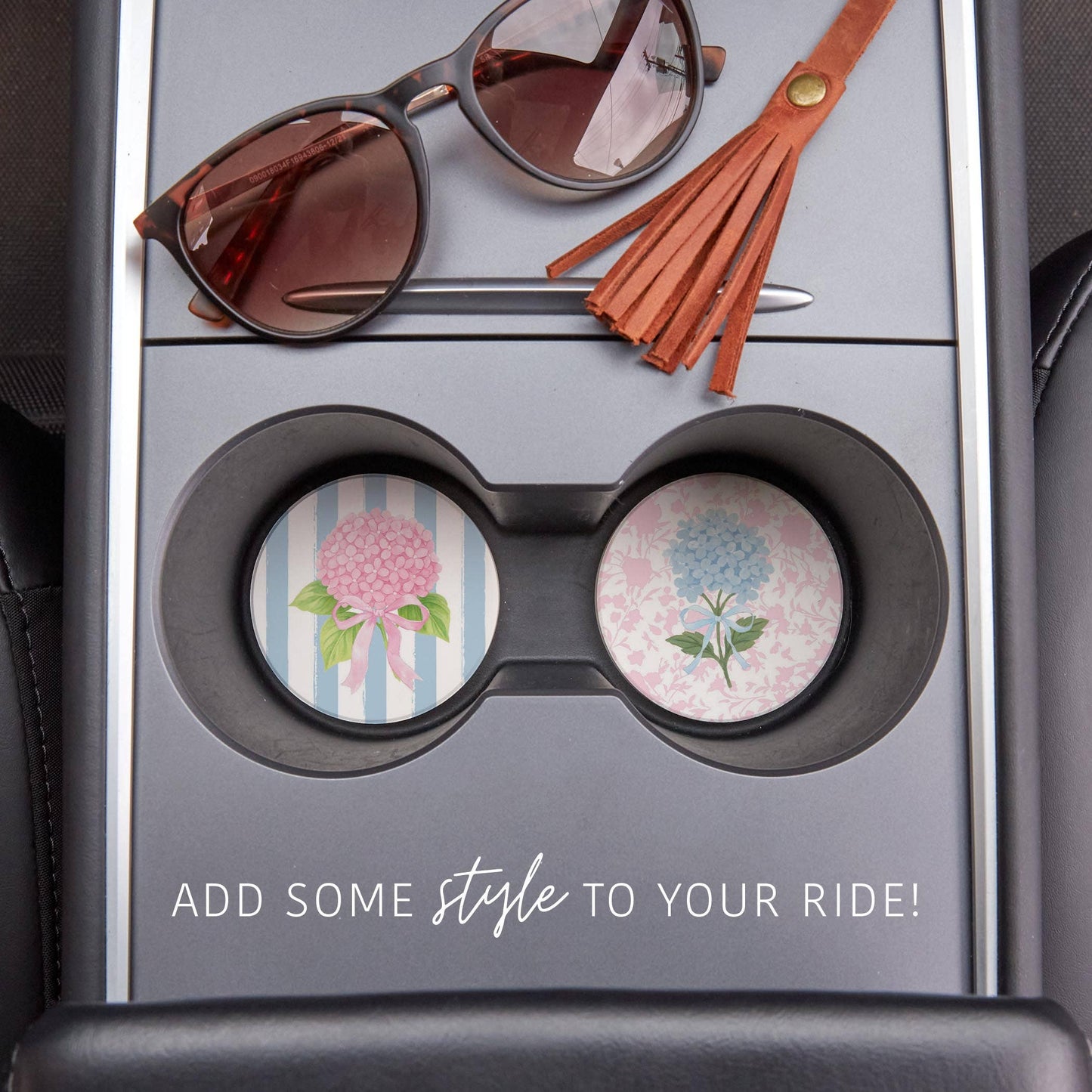Car Coaster 2-Pack Kalia Lane-Hydrangea Cottage