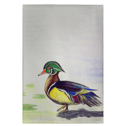 Male Wood Duck Script Guest Towel