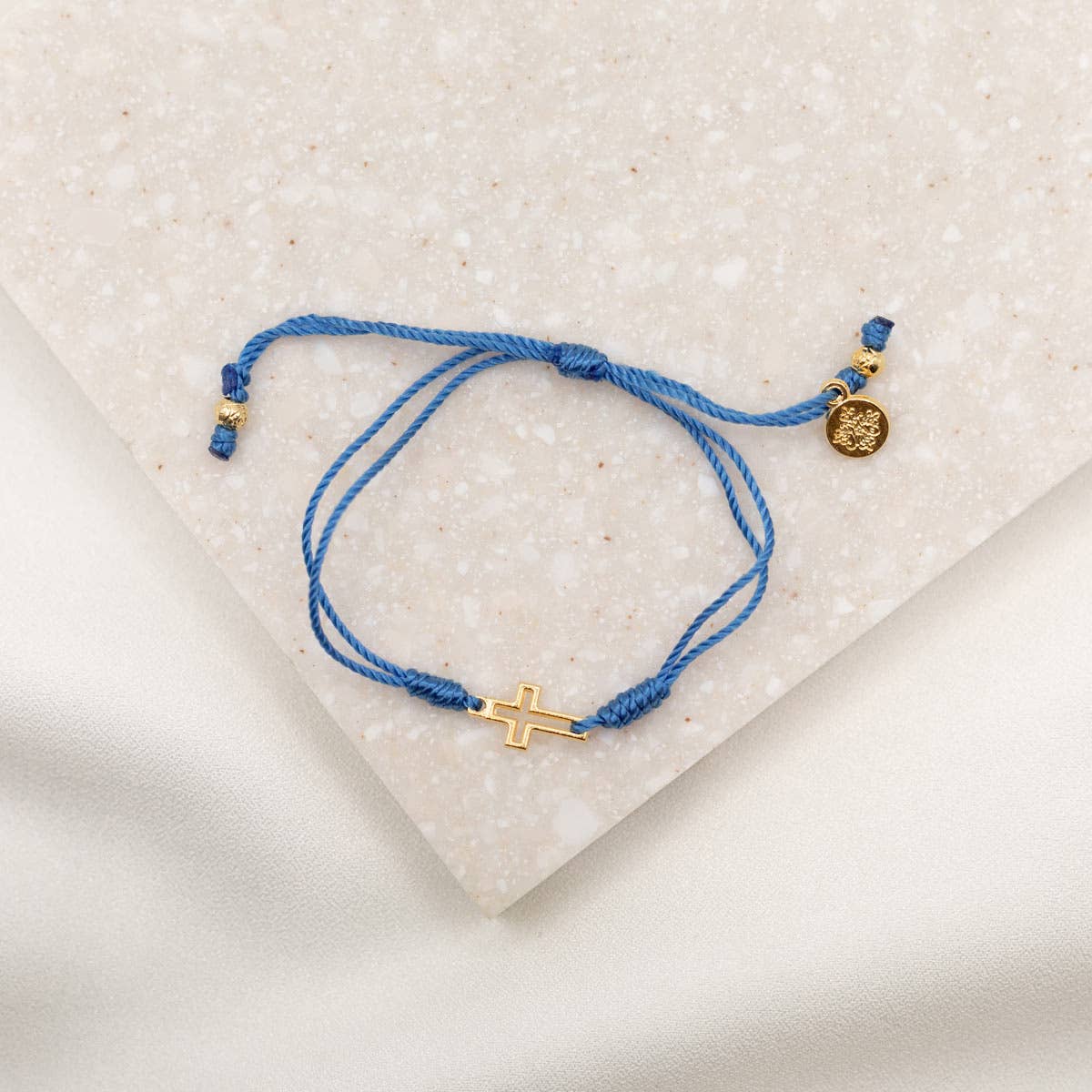 Filled By Faith Bracelet - Denim Blue / Gold