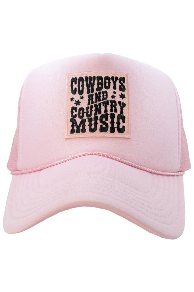 Cowboys & Country Music Pink Patch Foam Trucker Hat