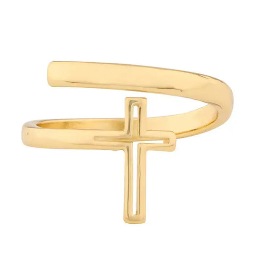 CROSS RING: SIZE 7 (ADJUSTABLE)