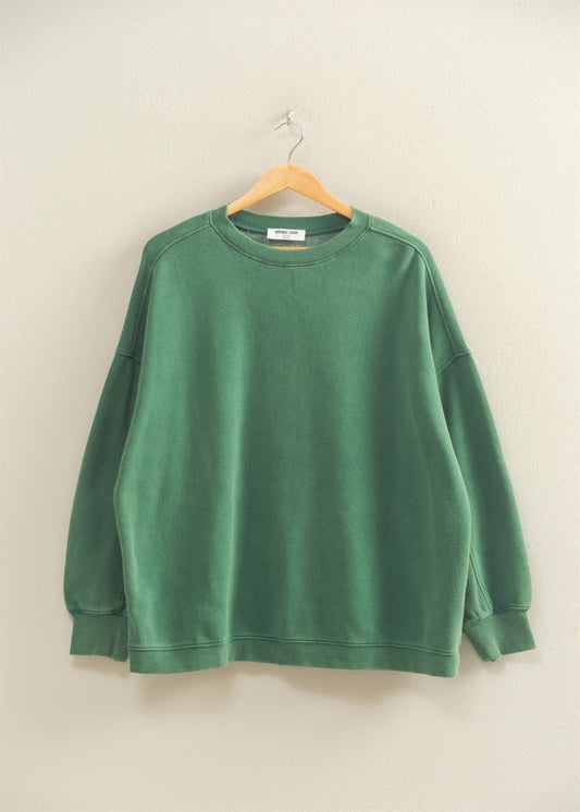 CHER TOP - DARK GREEN