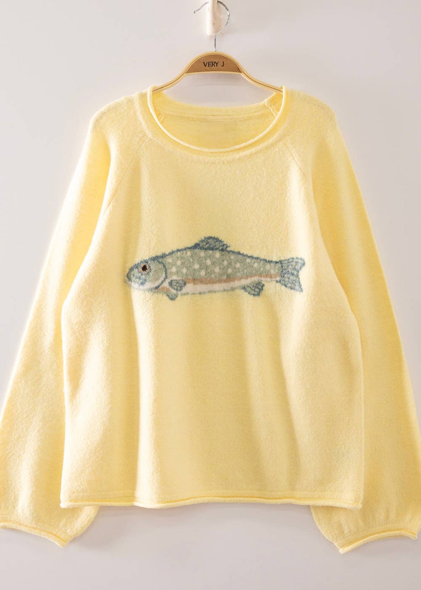 PLUS SIZE Fish Intarsia Cozy Sweater