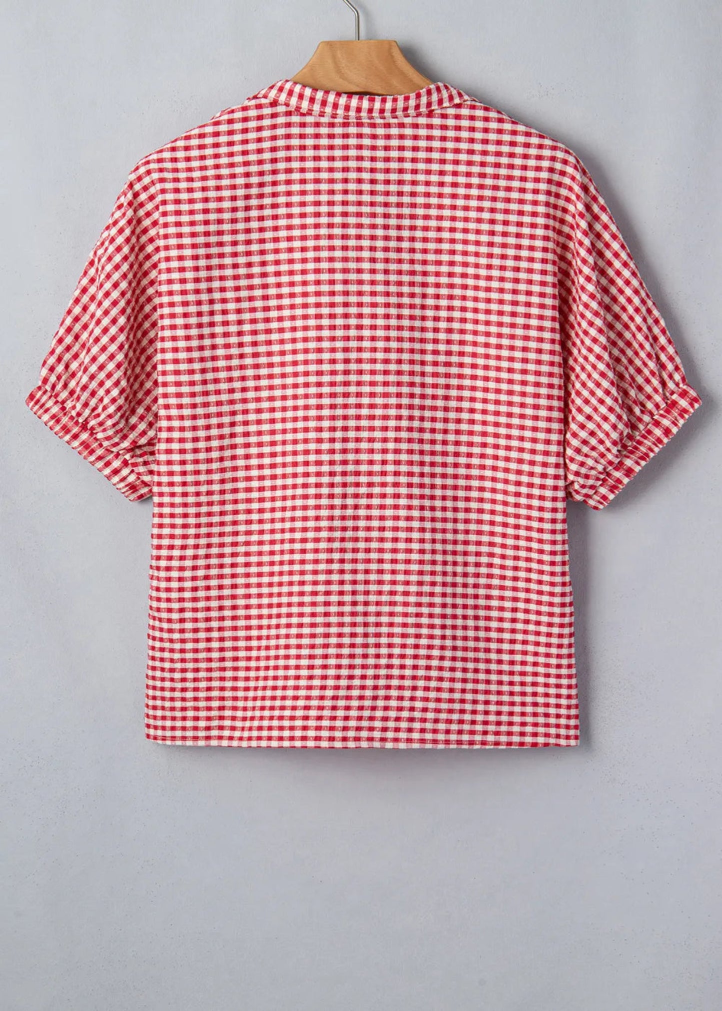 MAGGIE TOP - RED GINGHAM