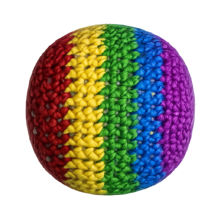 Extreme Retro Hand-Knitted Kick Pouch Footbag