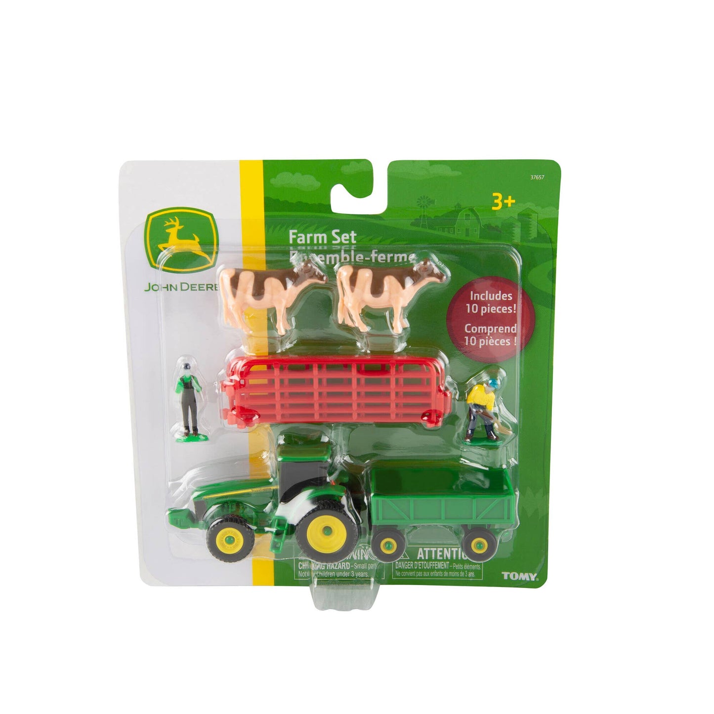 TOMY John Deere 10 Piece Carded Set Assorted