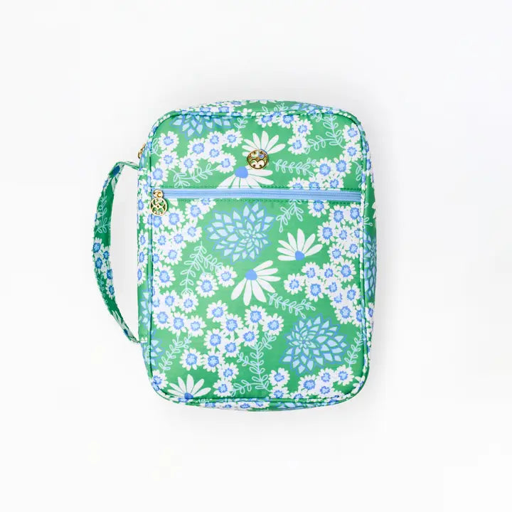 BIBLE COVER DAISY CHAIN GREEN