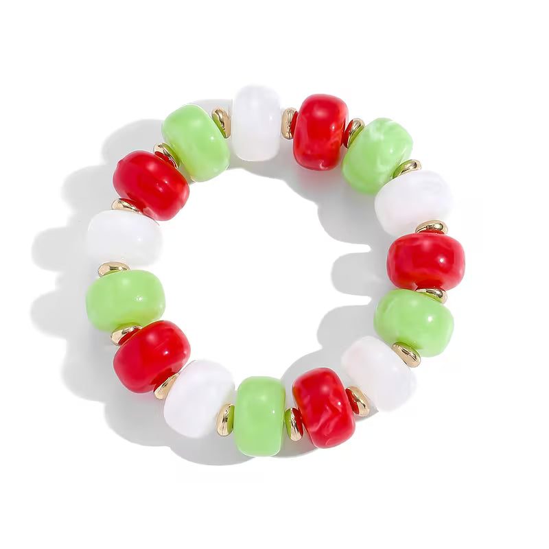 BEADED CHRISTMAS BRACELET