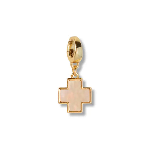 MOTHER OF PEARL CHARM:CROSS