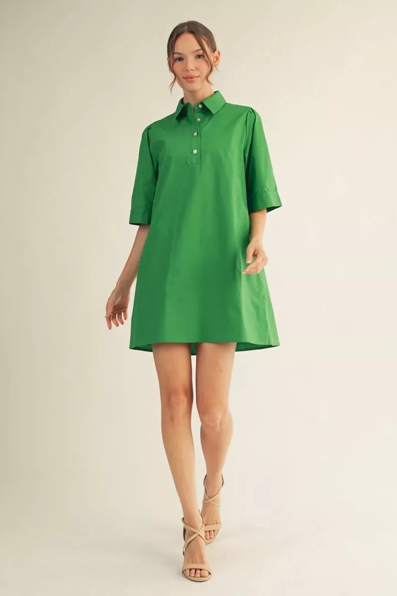 LEANA DRESS - GREEN