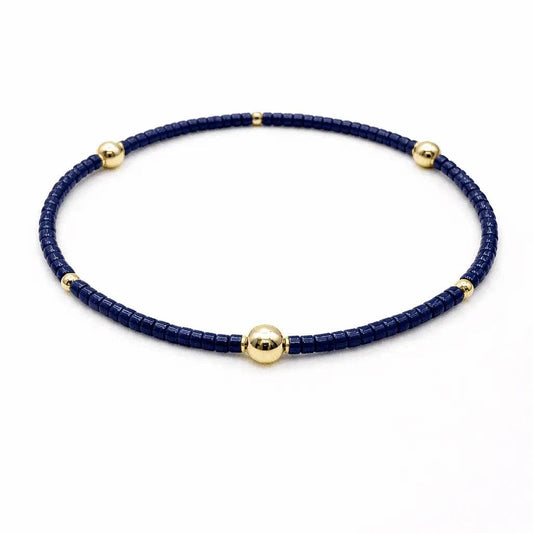 Game Day - Navy & Gold Filled Bracelet