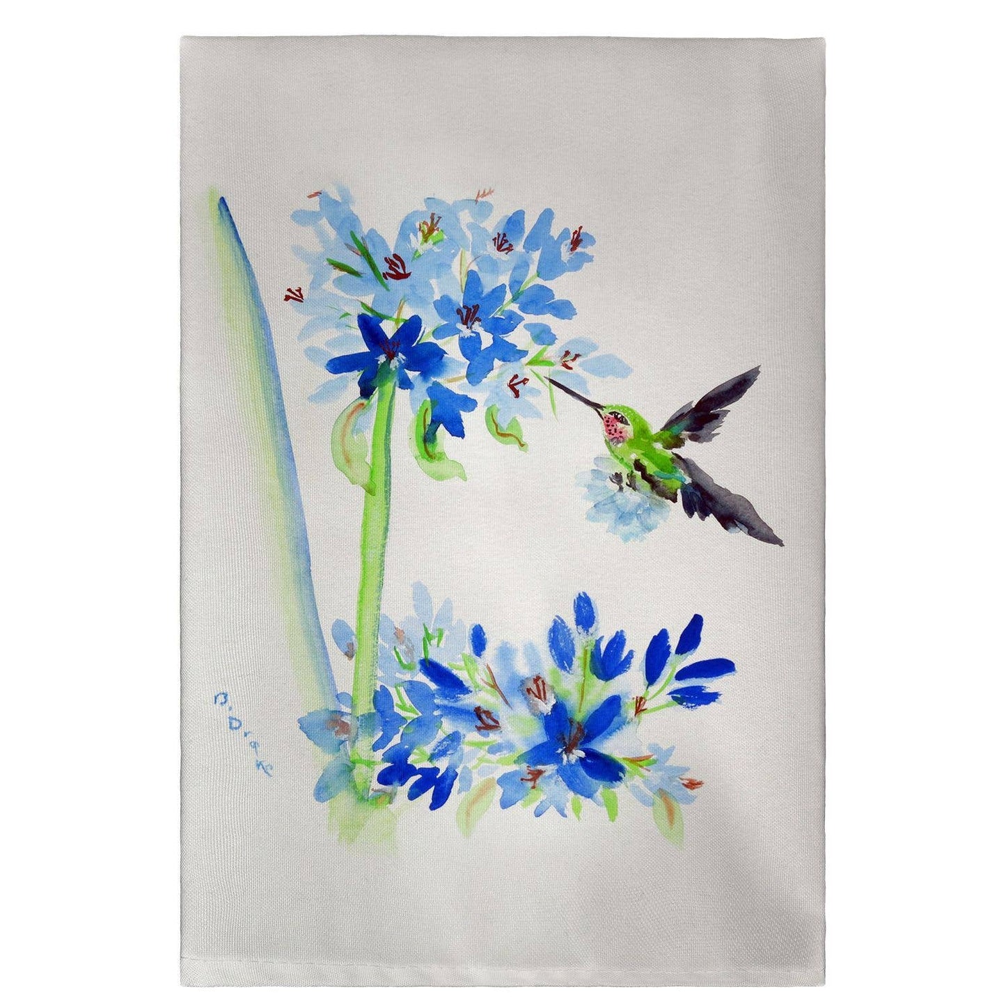And Blue Flowers Guest Towel