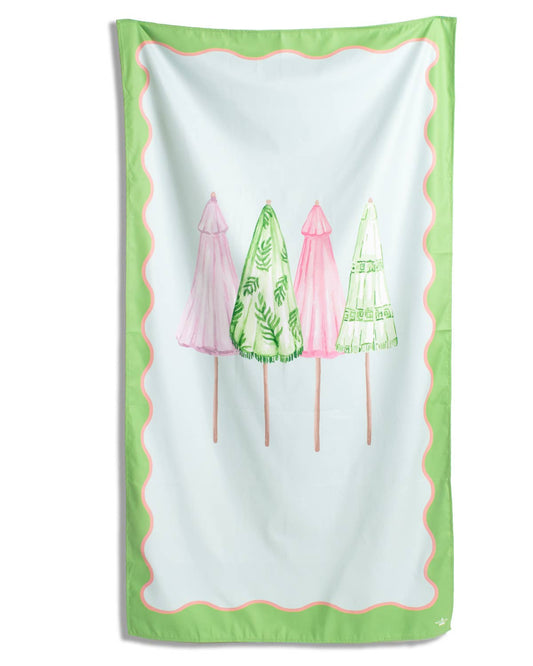 Riviera Giant Beach Towel - Blue/Green/Pink