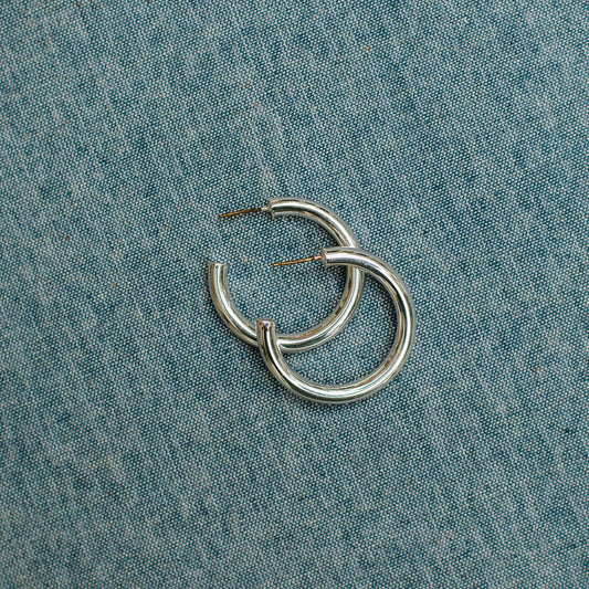 Earrings Cameron Silver Shiny