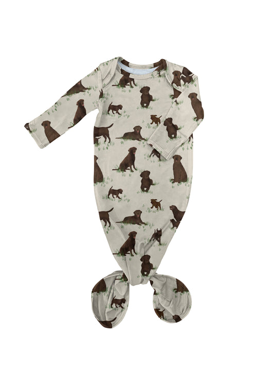 Labrador Dogs Knotted Gown