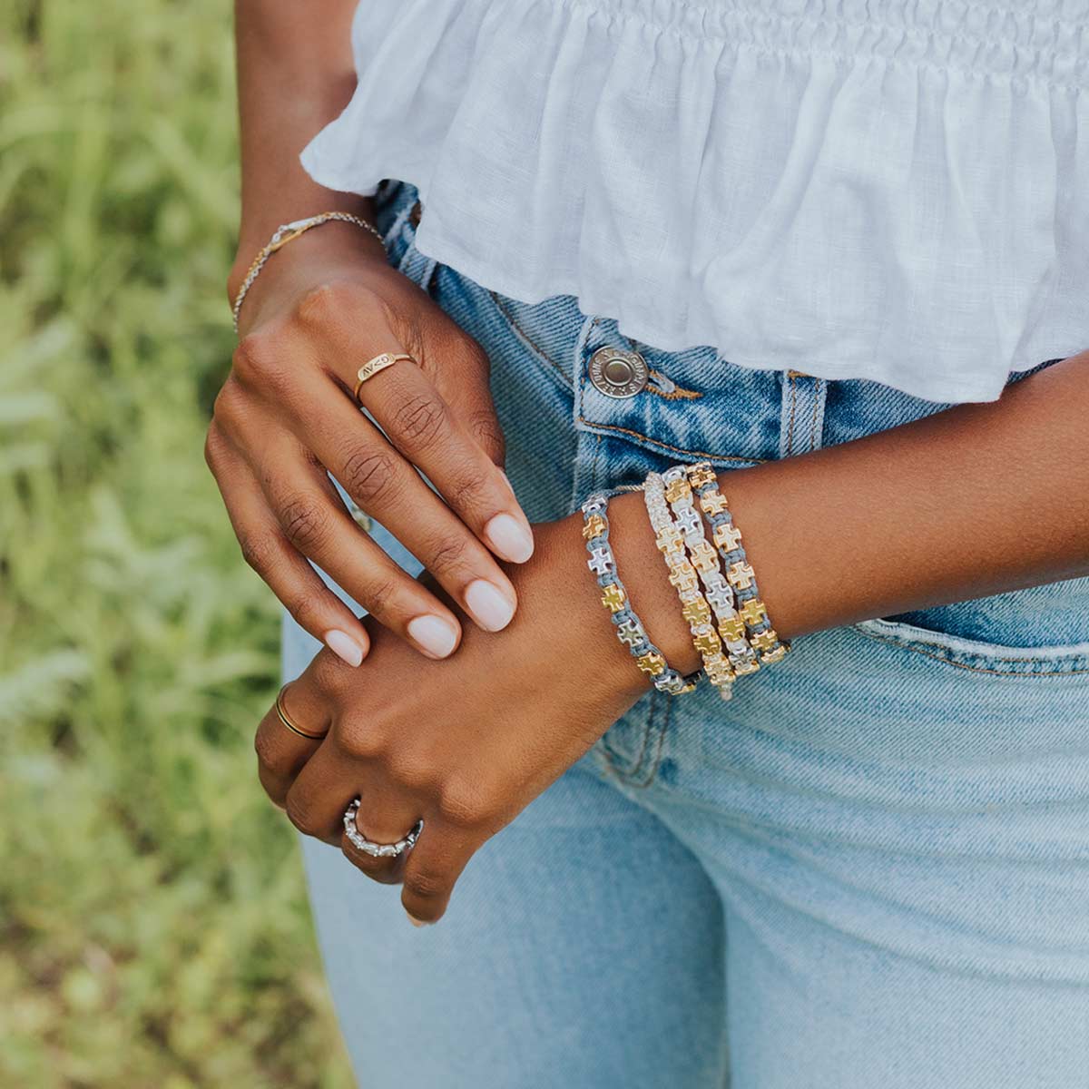 Faith Blessing Bracelet with Cross Medals