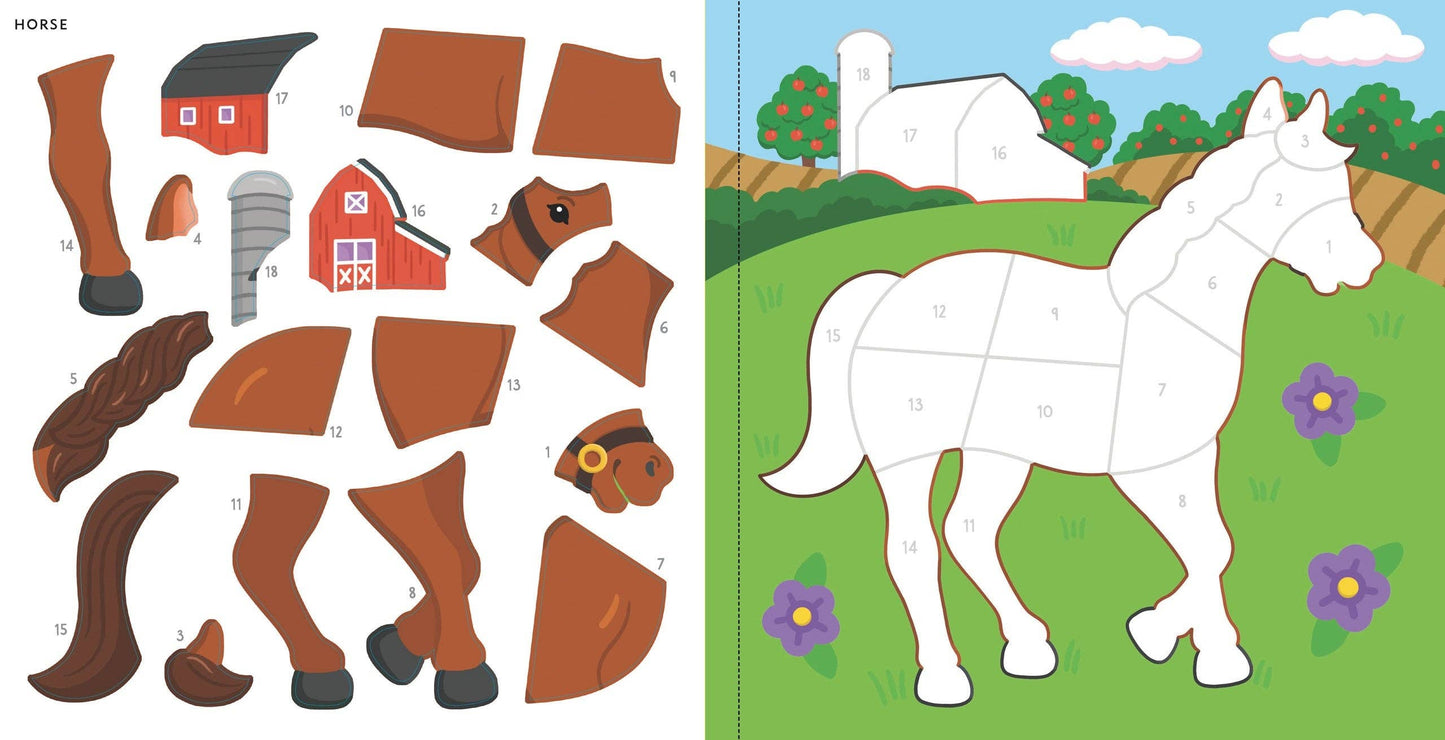 My First Color-By-Sticker Book -- Farm Animals