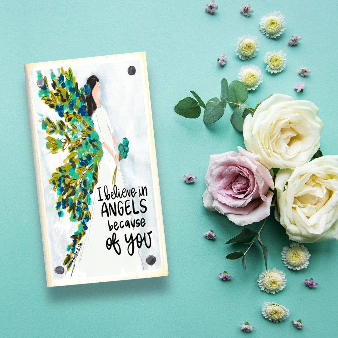 I Believe in Angels Happy Block