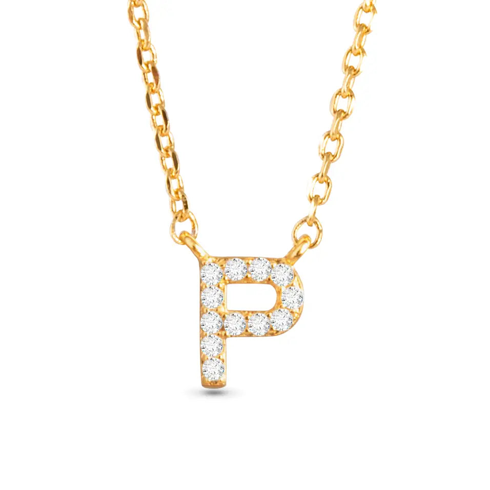 CZ Initial Necklaces | 18 Letters