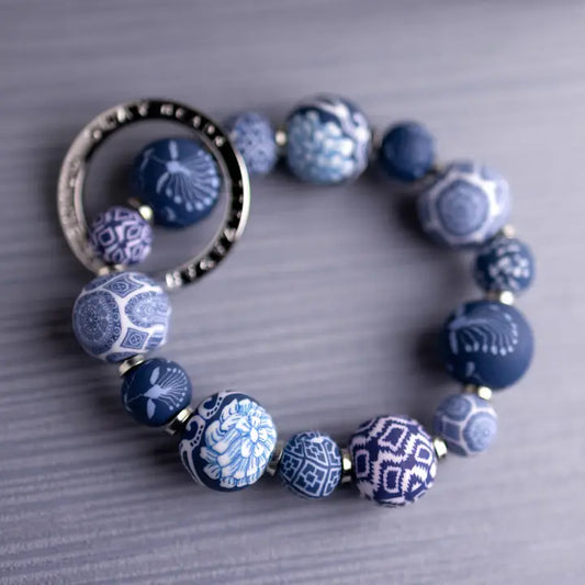 Wrist Keychain- Small Dutch Blue
