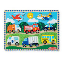 Vehicles Peg Puzzle - 8 Pieces