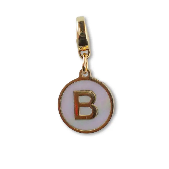 MOTHER OF PEARL LETTER CHARM