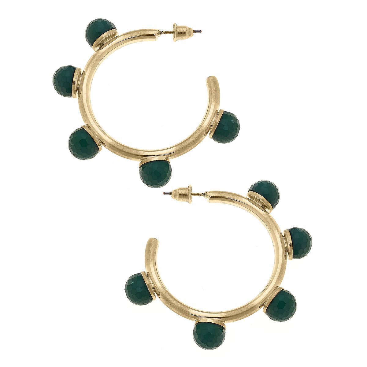 Allison Resin Beaded Hoop Earrings