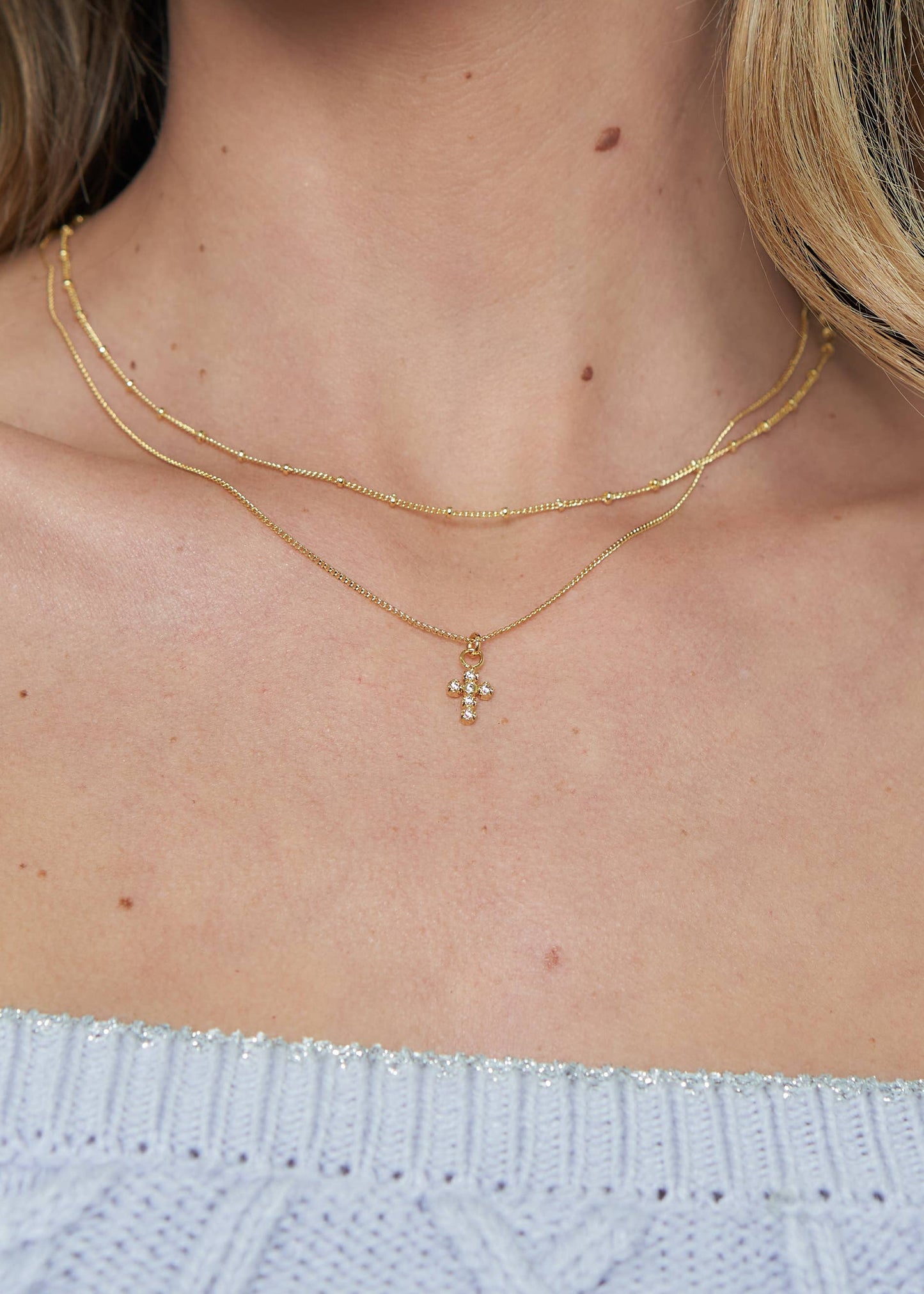 Shiny Cross Necklace