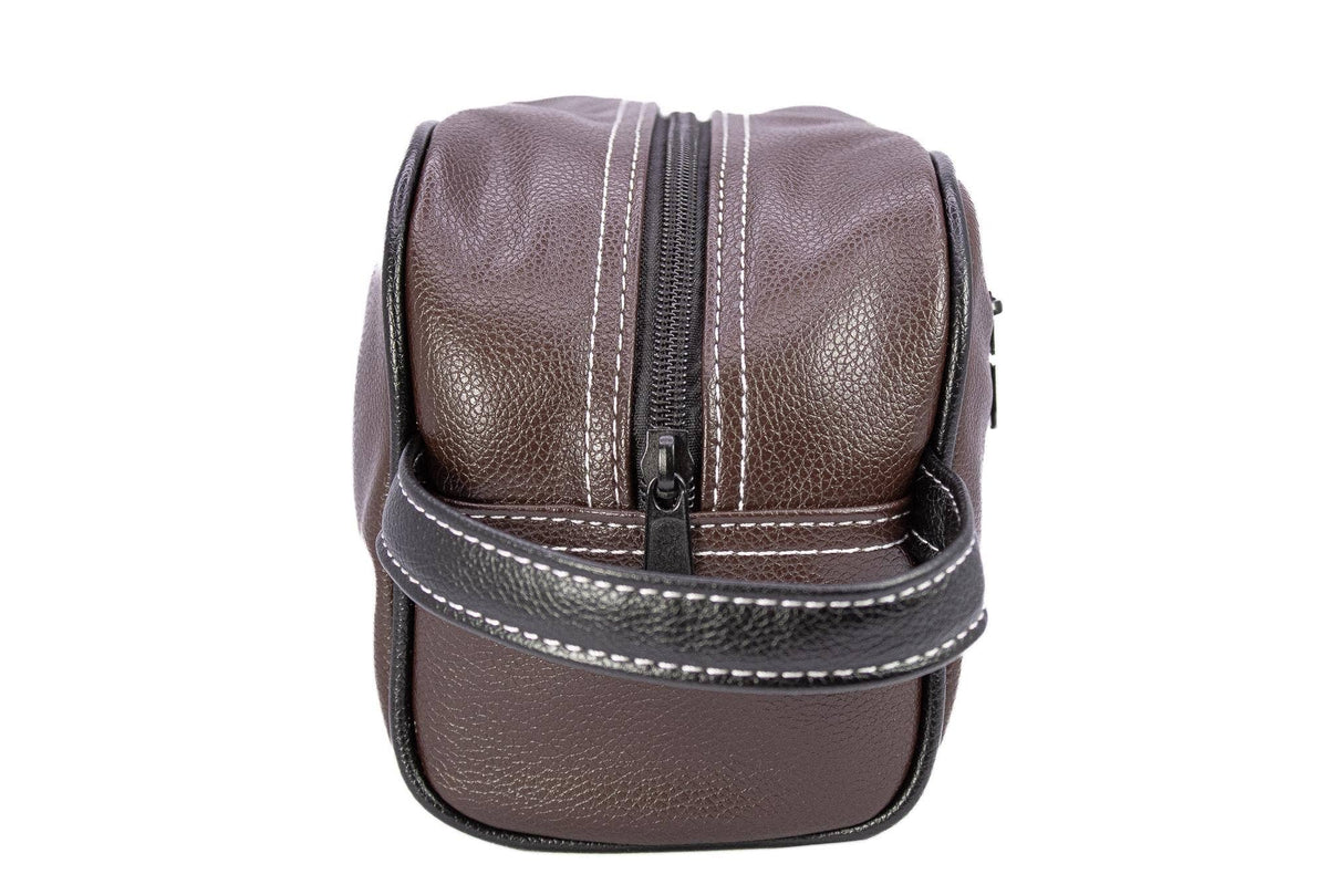 Cotton Boll Men’s Brown Pebble Toiletry Bag